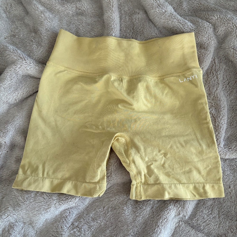 Yellow DFYNE Lanyi Edit Shorts 4.5